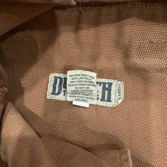 Duluth Trading Flex Fire Hose Pants Men 38x30 Tan Brown Cargo Canvas Heavy Chore - Picture 6 of 8